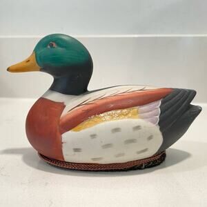 MCM VTG Mallard/Duck Lint  Brush  Remover Decoration Ceramic